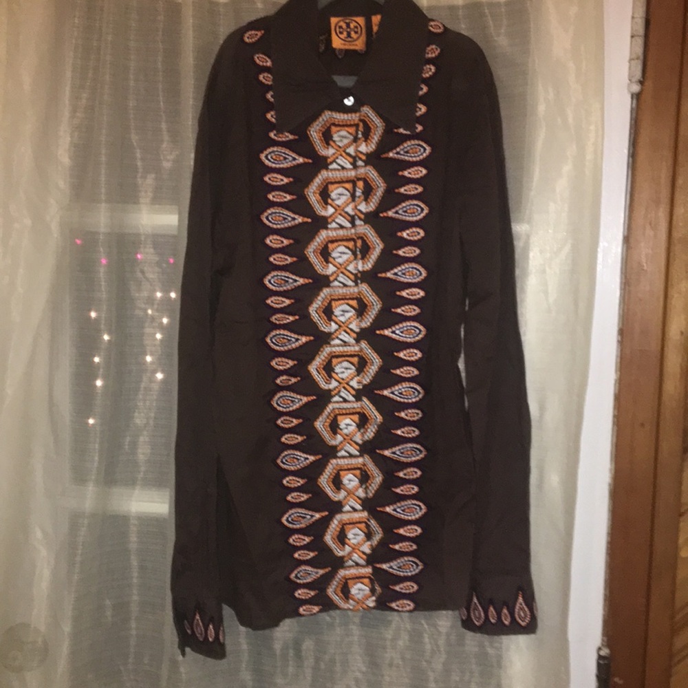 Tory Burch shirt long sleeve size 4